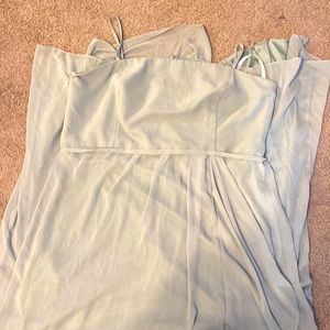 David’s bridal sage green long dress with slit